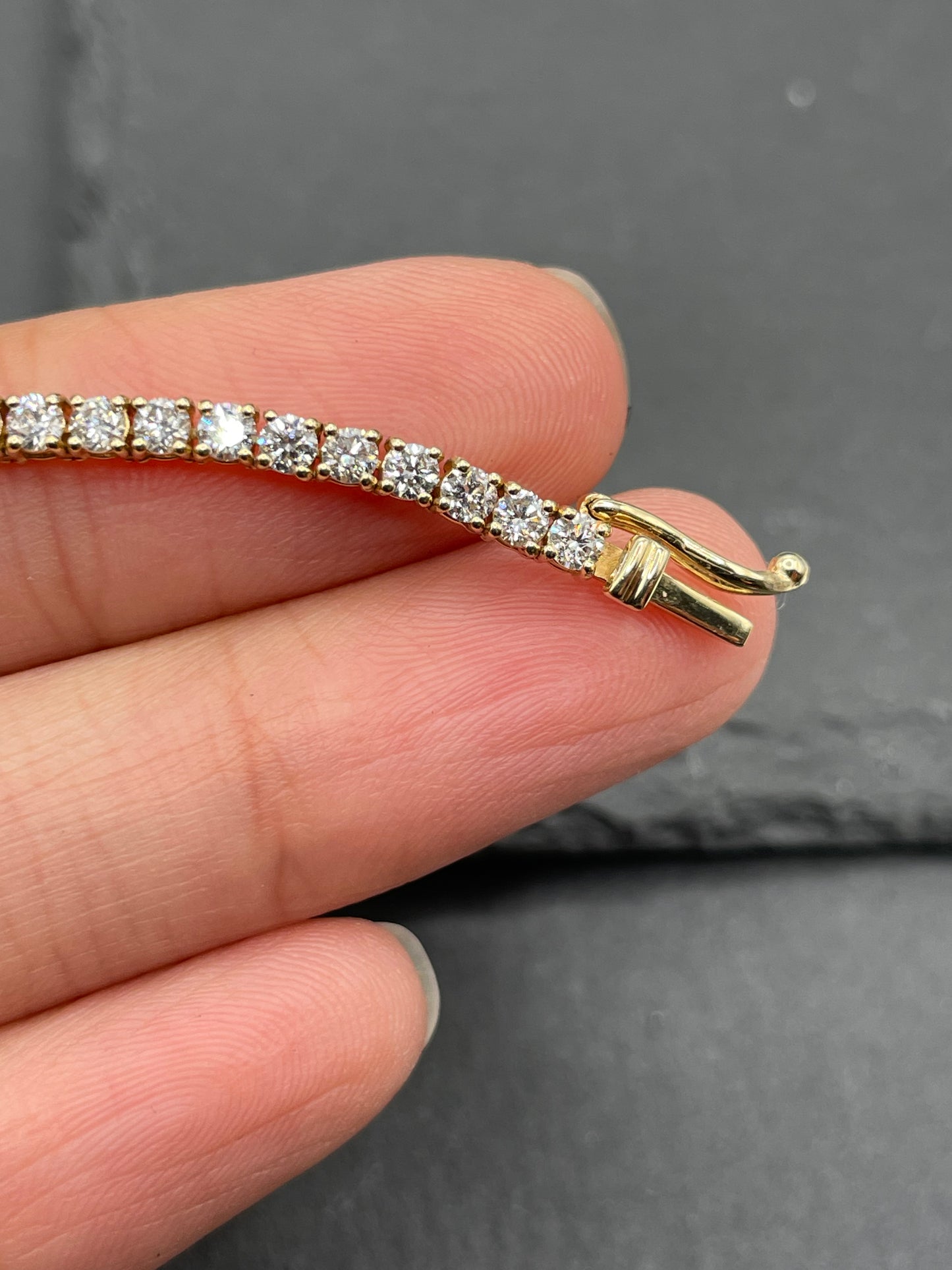 Emma Round Cut Lab Grown Diamond Tennis Necklace